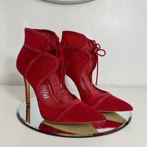 GIANI BINI Lace-Up Ankle Boots Red